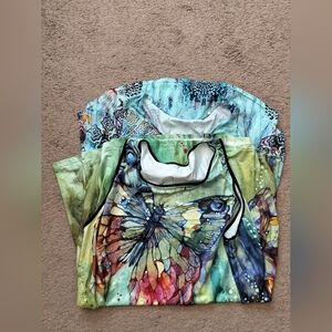 Colorful Summer Dresses Butterfly Print Lot Women's Plus Size READ